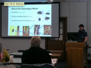 Giving my defense seminar to the Department of Entomology at MSU.